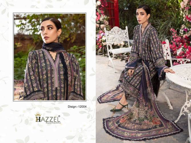 Queens Court Vol 12 By Hazzel Cotton Dupatta Embroidery Pakistani Suits Wholesale Online
